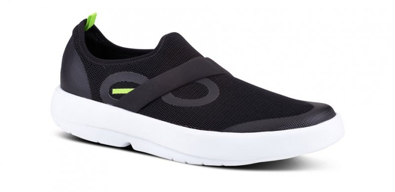 OOFOS Men's OOmg Low Shoe - White & Black