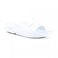 OOFOS Women's OOahh Luxe Slide Sandal - White